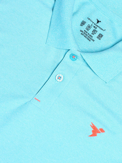 Men Solid Slim Fit Polo T-shirt with MATPIQ