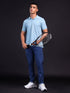 Men Solid Slim Fit Polo T-shirt with MATPIQ