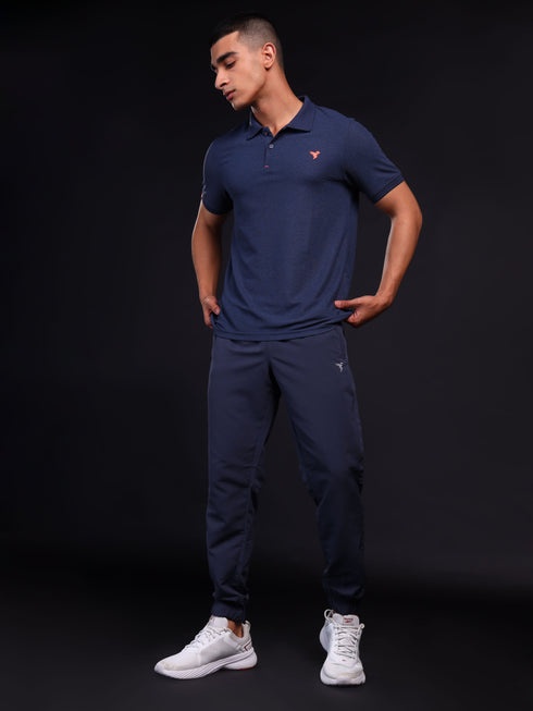 Men Solid Slim Fit Polo T-shirt with MATPIQ