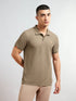 Men Solid Slim Fit Polo T-shirt with MATPIQ
