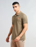 Men Solid Slim Fit Polo T-shirt with MATPIQ