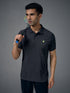 Men Solid Slim Fit Polo T-shirt with MATPIQ