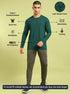 Men Solid Slim Fit Round Neck Sports T-shirt with COTFLEX