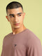 Men Solid Slim Fit Round Neck Sports T-shirt with COTFLEX