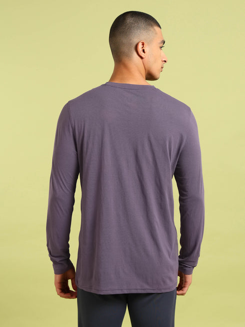 Men Solid Slim Fit Round Neck Sports T-shirt with COTFLEX