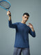 Men Solid Slim Fit Round Neck Sports T-shirt with COTFLEX