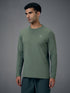 Men Solid Slim Fit Round Neck Sports T-shirt with COTFLEX