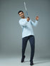 Men Solid Slim Fit Round Neck Sports T-shirt with COTFLEX
