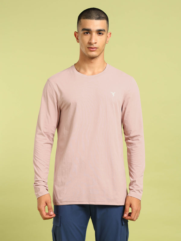 Men Solid Slim Fit Round Neck Sports T-shirt with COTFLEX