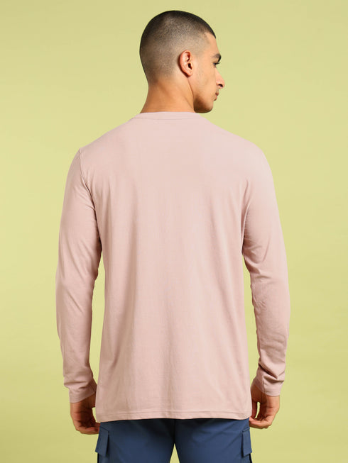Men Solid Slim Fit Round Neck Sports T-shirt with COTFLEX