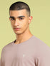 Men Solid Slim Fit Round Neck Sports T-shirt with COTFLEX