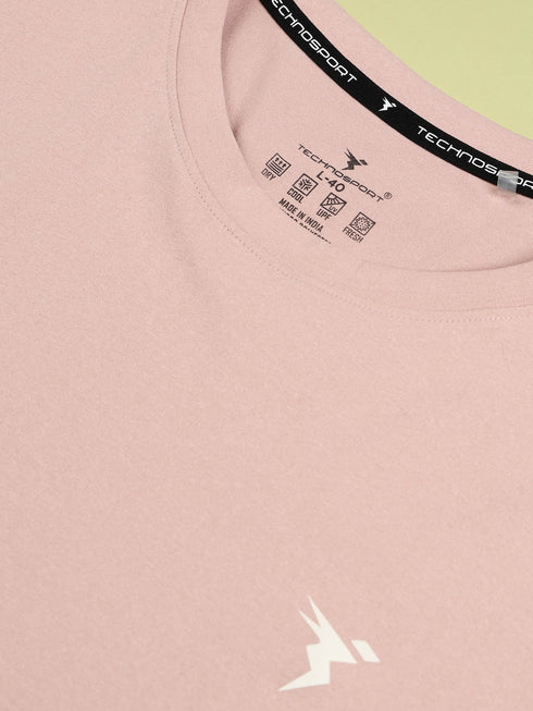 Men Solid Slim Fit Round Neck Sports T-shirt with COTFLEX