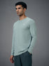 Men Solid Slim Fit Round Neck Sports T-shirt with COTFLEX