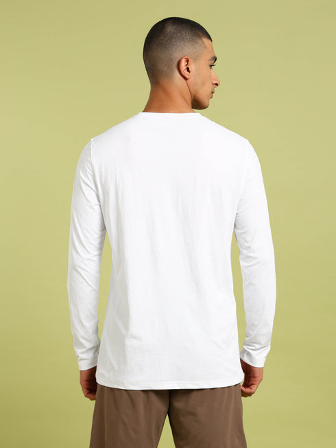 Men Solid Slim Fit Round Neck Sports T-shirt with COTFLEX
