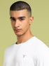 Men Solid Slim Fit Round Neck Sports T-shirt with COTFLEX