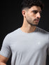 Men Solid Slim Fit Crew Neck T-shirt with COTFLEX