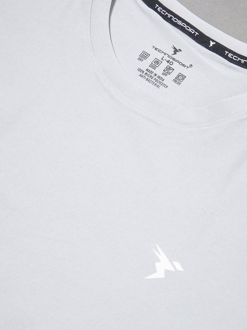 Men Solid Slim Fit Crew Neck T-shirt with COTFLEX