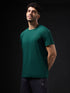 Men Solid Slim Fit Crew Neck T-shirt with COTFLEX