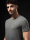 Men Solid Slim Fit Crew Neck T-shirt with COTFLEX