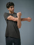Men Solid Slim Fit Crew Neck T-shirt with COTFLEX