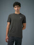 Men Solid Slim Fit Crew Neck T-shirt with COTFLEX
