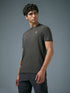 Men Solid Slim Fit Crew Neck T-shirt with COTFLEX