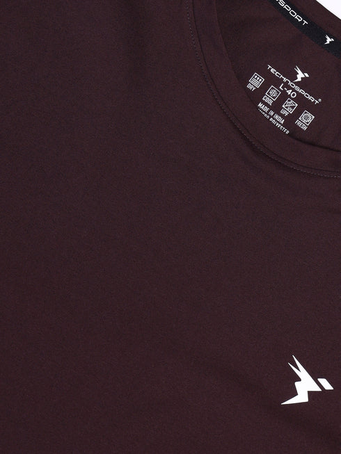 Men Solid Slim Fit Crew Neck T-shirt with COTFLEX