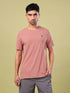 Men Solid Slim Fit Crew Neck T-shirt with COTFLEX