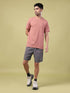 Men Solid Slim Fit Crew Neck T-shirt with COTFLEX