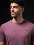 Men Solid Slim Fit Crew Neck T-shirt with COTFLEX