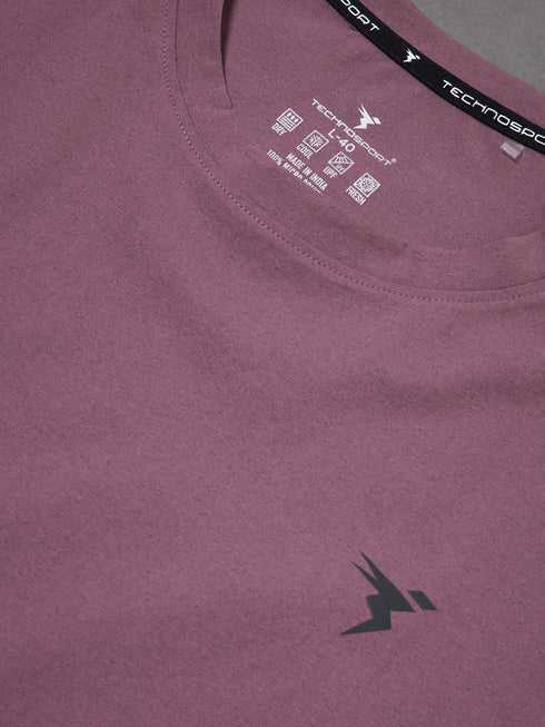 Men Solid Slim Fit Crew Neck T-shirt with COTFLEX