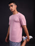 Men Solid Slim Fit Crew Neck T-shirt with COTFLEX