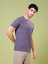 Men Solid Slim Fit Crew Neck T-shirt with COTFLEX