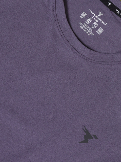 Men Solid Slim Fit Crew Neck T-shirt with COTFLEX