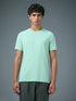 Men Solid Slim Fit Crew Neck T-shirt with COTFLEX