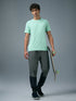 Men Solid Slim Fit Crew Neck T-shirt with COTFLEX