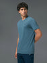 Men Solid Slim Fit Crew Neck T-shirt with COTFLEX