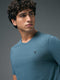 Men Solid Slim Fit Crew Neck T-shirt with COTFLEX