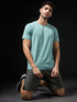 Men Solid Slim Fit Crew Neck T-shirt with COTFLEX