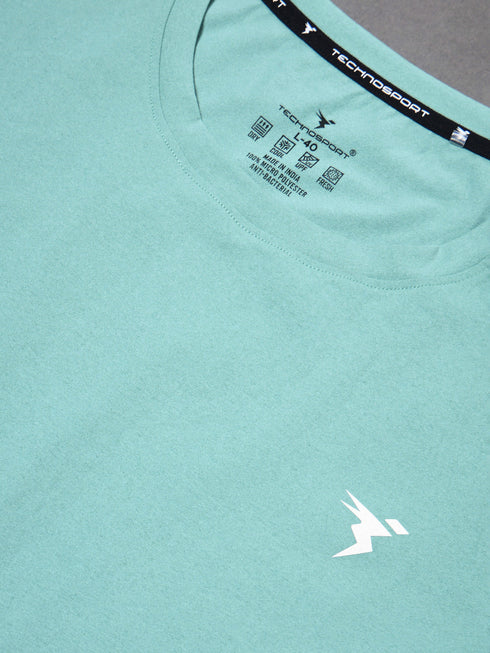 Men Solid Slim Fit Crew Neck T-shirt with COTFLEX