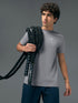 Men Solid Slim Fit Crew Neck T-shirt with COTFLEX
