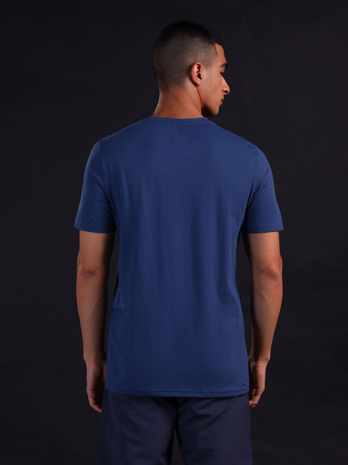 Men Solid Slim Fit Crew Neck T-shirt with COTFLEX