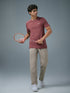 Men Solid Slim Fit Crew Neck T-shirt with COTFLEX