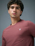 Men Solid Slim Fit Crew Neck T-shirt with COTFLEX
