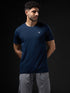 Men Solid Slim Fit Crew Neck T-shirt with COTFLEX