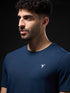 Men Solid Slim Fit Crew Neck T-shirt with COTFLEX