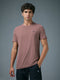 Men Solid Slim Fit Crew Neck T-shirt with COTFLEX