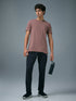 Men Solid Slim Fit Crew Neck T-shirt with COTFLEX