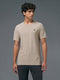 Men Solid Slim Fit Crew Neck T-shirt with COTFLEX