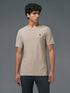 Men Solid Slim Fit Crew Neck T-shirt with COTFLEX